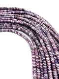 Wampum Quahog Shell Beads •4MM Size • 40 cm length (4A) • AAA Quality • Natural Wampum Shell • Purple Color • Origin East Coast USA