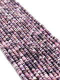 Wampum Quahog Shell Heishi Beads •3MM Size • 40 cm length (4A) • AAA Quality • Natural Wampum Shell • Purple Color • Origin East Coast USA