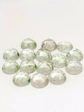 Prasiolite Rose cut 11mm Cabs - Pack of 2 Pcs - AAA Quality - Natural color - Natural Prasiolite Stone- Green Amethyst loose stone
