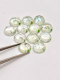 Prasiolite Rose cut 8mm Cabs - Pack of 4 Pcs - AAA Quality - Natural color - Natural Prasiolite Stone- Green Amethyst loose stone