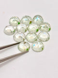 Prasiolite Rose cut 5mm Cabs - Pack of 5 Pcs - AAA Quality - Natural color - Natural Prasiolite Stone- Green Amethyst loose stone