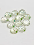 Prasiolite Rose cut 8mm Cabs - Pack of 4 Pcs - AAA Quality - Natural color - Natural Prasiolite Stone- Green Amethyst loose stone