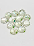 Prasiolite Rose cut 6mm Cabs - Pack of 5 Pcs - AAA Quality - Natural color - Natural Prasiolite Stone- Green Amethyst loose stone