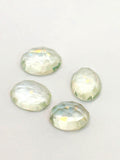 Prasiolite Rose cut 7x9 mm oval Cabs - Pack of 2 Pcs - AAA Quality - Natural color - Natural Prasiolite Stone- Green Amethyst loose stone