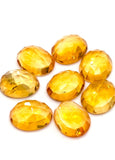 Citrine 8x10mm rose cut -AAA Quality Citrine Oval rose cut - Natural Citrine gemstone- Pack of 5 Pieces