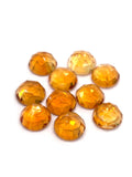 9mm Citrine Rose cut cabs,- AAA Quality Citrine round rose cut - Natural gemstone- Pack of 2 Pieces