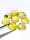 Lemon Quartz 12MM Round rose cut- Pack of 2 Piece - AAA Quality - loose gemstone, , Lemon Quartz.