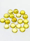 Lemon Quartz 10MM Round rose cut- Pack of 4 Piece - AAA Quality - loose gemstone, , Lemon Quartz.