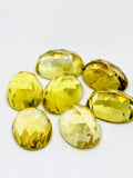 Lemon Quartz 10x14MM Oval rose cut- Pack of 2 Piece - AAA Quality - loose gemstone, , Lemon Quartz.