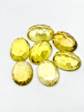 Lemon Quartz 10x14MM Oval rose cut- Pack of 2 Piece - AAA Quality - loose gemstone, , Lemon Quartz.