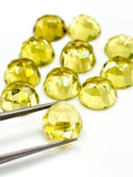 Lemon Quartz 8MM Round rose cut- Pack of 5 Piece - AAA Quality - loose gemstone, , Lemon Quartz.
