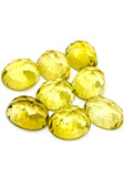 Lemon Quartz 9x11MM Round rose cut- Pack of 4 Piece - AAA Quality - loose gemstone, , Lemon Quartz.