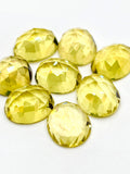 Lemon Quartz 10x12MM Round rose cut- Pack of 4 Piece - AAA Quality - loose gemstone, , Lemon Quartz.