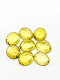 Lemon Quartz 9x11MM Round rose cut- Pack of 4 Piece - AAA Quality - loose gemstone, , Lemon Quartz.