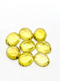 Lemon Quartz 10x12MM Round rose cut- Pack of 4 Piece - AAA Quality - loose gemstone, , Lemon Quartz.