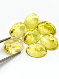 Lemon Quartz 8x10MM Round rose cut- Pack of 4 Piece - AAA Quality - loose gemstone, , Lemon Quartz.