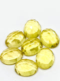 Lemon Quartz 8x10MM Round rose cut- Pack of 4 Piece - AAA Quality - loose gemstone, , Lemon Quartz.