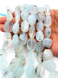 Peruvian Opal tumble Beads, • Length 16 Inch • AAA Quality • 11-15x18-19MM Natural Peruvian Opal beads • Origin Peru