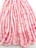Queen Conch 6-12MM Shell Roundel Beads • Graduate Size • Length 16 Inch • AAA Quality • Natural Pink Queen Conch Shell Beads