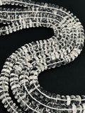 Crystal Roundel Beads • 10mm Size • Length 14 Inch • 100% Natural Clear Crystal Beads • AAA Quality