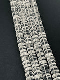 Crystal Roundel Beads • 10mm Size • Length 14 Inch • 100% Natural Clear Crystal Beads • AAA Quality