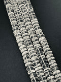 Crystal Roundel Beads • 10mm Size • Length 14 Inch • 100% Natural Clear Crystal Beads • AAA Quality