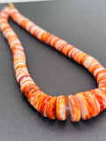 Spiny Shell Oyster heishi Beads • 10-17mm Size • 40 cm length • AAA Quality • Natural Shell • Spiny Orange Shell