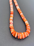 Spiny Shell Oyster heishi Beads • 10-17mm Size • 40 cm length • AAA Quality • Natural Shell • Spiny Orange Shell