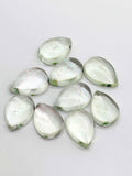 Prasiolite 10x14 mm pear Cabs - Pack of 4 Pcs - AAA Quality - Natural color - Natural Prasiolite Stone- Green Amethyst loose stone