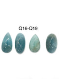Aquamarine Cabochon • Code Q16-Q19 • AAA Quality • Natural Aquamarine Cabs • Perfect for Jewelry Making • Wire Wrapping Stone