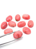 Pink Opal Oval Cabs 10x14MM Size - Pack of 2 Piece - AAA Quality - Natural Pink Opal Cabochon - Pink Opal Cabs