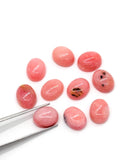 Pink Opal Oval Cabs 8X10 MM Size - Pack of 4 Piece - AAA Quality - Natural Pink Opal Cabochon - Pink Opal Cabs