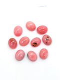 Pink Opal Oval Cabs 8X10 MM Size - Pack of 4 Piece - AAA Quality - Natural Pink Opal Cabochon - Pink Opal Cabs