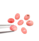 Pink Opal Oval Cabs 5X7 MM Size - Pack of 4 Piece - AAA Quality - Natural Pink Opal Cabochon - Pink Opal Cabs