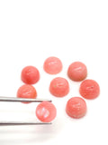 Pink Opal 7MM Round Cabs - Pack of 4 Piece - AAA Quality - Natural Pink Opal Cabochon - Pink Opal Cabs