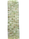 12MM Prasiolite Heishi beads, Green Amethyst Heishi shape, length 14" Smooth Heishi