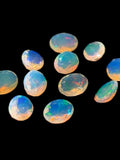 Ethiopian Opal 9x7mm faceted Oval- AAA Quality Opal - Ethiopian Opal faceted loose stone- pack of 2 pc