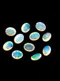 Ethiopian Opal 9x7mm faceted Oval- AAA Quality Opal - Ethiopian Opal faceted loose stone- pack of 2 pc