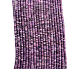 Wampum Quahog Shell Heishi Beads •5MM Size • 40 cm length (4A) • AAA Quality • Natural Wampum Shell • Purple Color • Origin East Coast USA