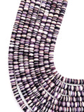 Wampum Quahog Shell Beads •6MM Size • 40 cm length (4A) • AAA Quality • Natural Wampum Shell • Purple Color • Origin East Coast USA