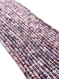 Wampum Quahog Shell Beads •4MM Size • 40 cm length (4A) • AAA Quality • Natural Wampum Shell • Purple Color • Origin East Coast USA