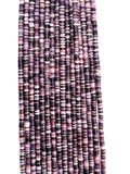 Wampum Quahog Shell Heishi Beads •3MM Size • 40 cm length (4A) • AAA Quality • Natural Wampum Shell • Purple Color • Origin East Coast USA
