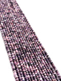 Wampum Quahog Shell Heishi Beads •3MM Size • 40 cm length (4A) • AAA Quality • Natural Wampum Shell • Purple Color • Origin East Coast USA