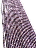 Wampum Quahog Shell heishi Beads •4MM Size • 40 cm length (4A) • AAA Quality • Natural Wampum Shell • Purple Color • Origin East Coast USA