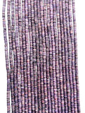 Wampum Quahog Shell heishi Beads •4MM Size • 40 cm length (4A) • AAA Quality • Natural Wampum Shell • Purple Color • Origin East Coast USA