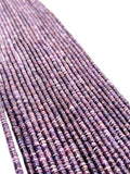 Wampum Quahog Shell heishi Beads •4MM Size • 40 cm length (4A) • AAA Quality • Natural Wampum Shell • Purple Color • Origin East Coast USA