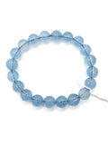 Aquamarine Round Bracelet • 10 mm Size • Code AQ3 • 5A Quality • 7.5 Inch Length •Weight 30 gm Natural Aquamarine Bracelet