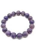 Charoite Bracelet• size12.5 • Code N1 • Length 7.5 Inch •Weight 46 gm Natural Charoite Round Bracelet • Charoite Jewelry