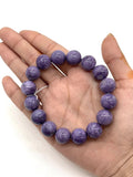 Charoite Bracelet• size 14mm • Code N3 • Length 7.5 Inch •Weight 60 gm Natural Charoite Round Bracelet • Charoite Jewelry