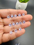 6 mm Lavender Quartz Round Cut - Pack of 4 Pcs - Light Lavender Color - AAA Quality